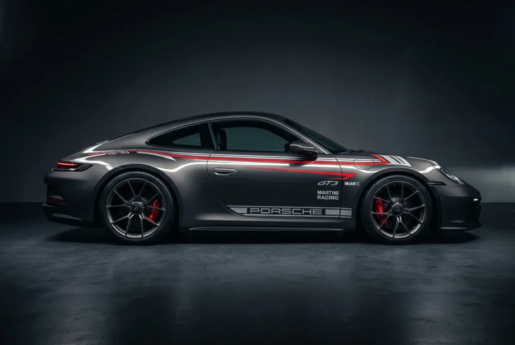 パーシャルラッピングされた車