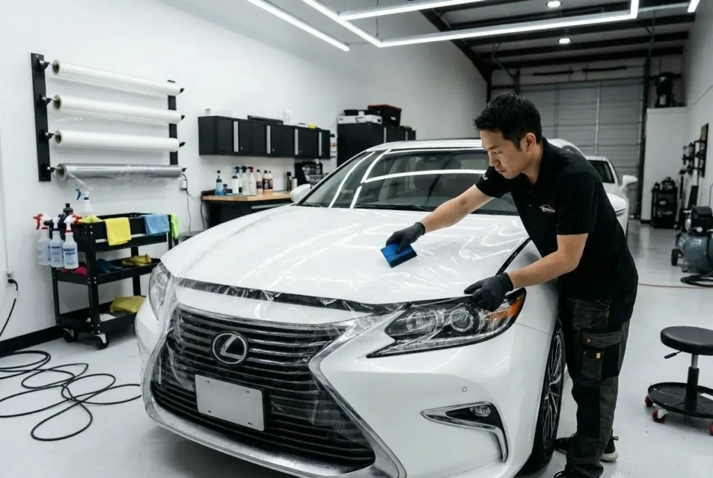 塗装保護された車